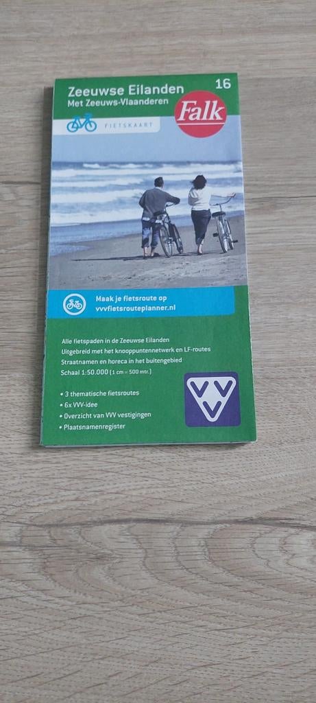 Fietskaart Zeeuwse Eilanden met Zeeuws-Vlaanderen, Ophalen of Verzenden