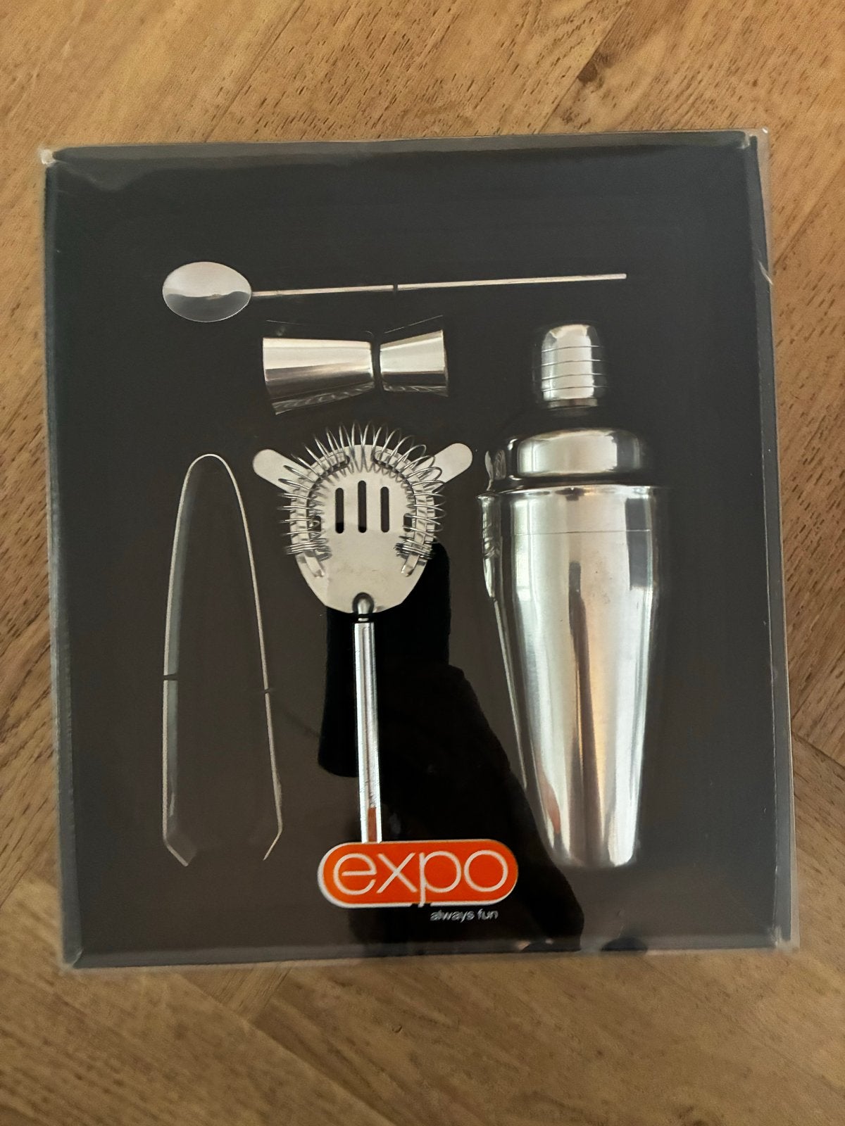 Cocktail Shaker Set met Benodigdheden - Expo, Overige typen, Ophalen of Verzenden, Metaal, Overige merken