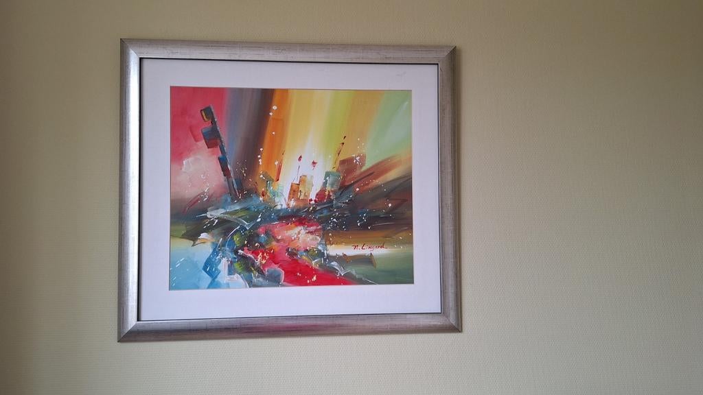 Abstract schilderij, Antiek en Kunst, Ophalen