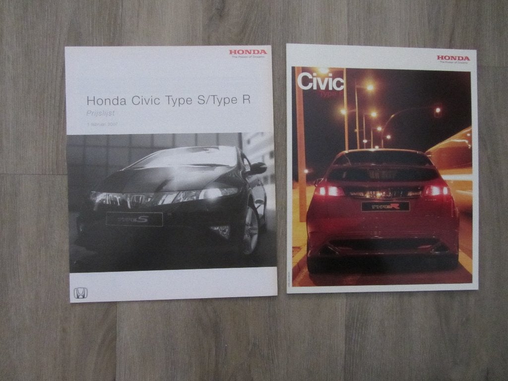 Honda Civic Type R en Type S Folder 2007, Honda, Ophalen of Verzenden, Zo goed als nieuw, Honda