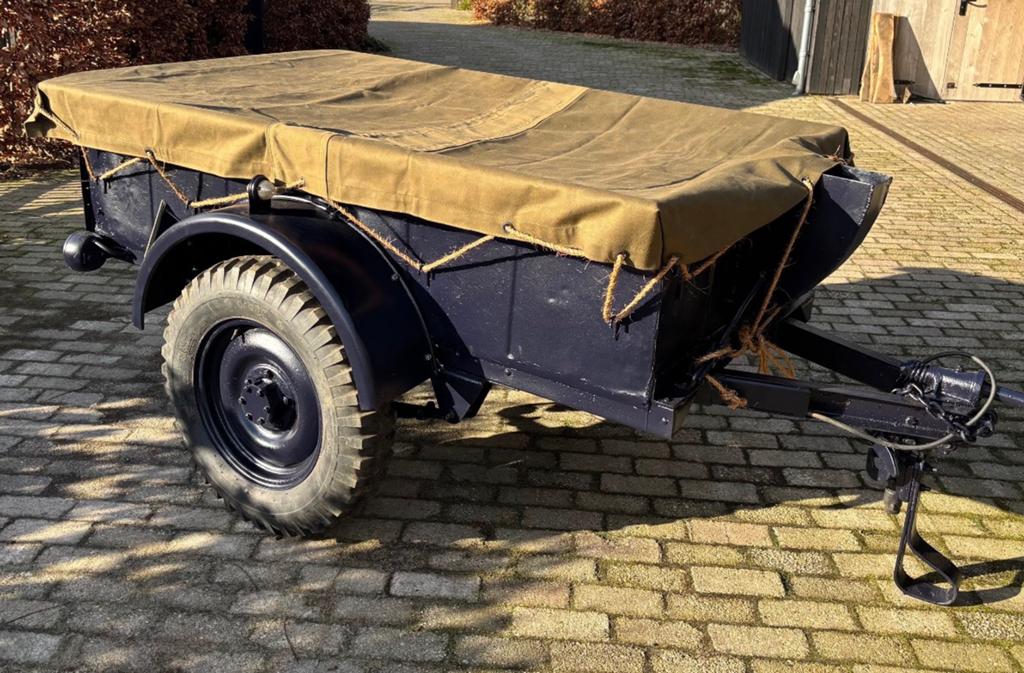 Originele Bantam trailer Rijkswacht blauw gerestaureerd, Ophalen, Gebruikt