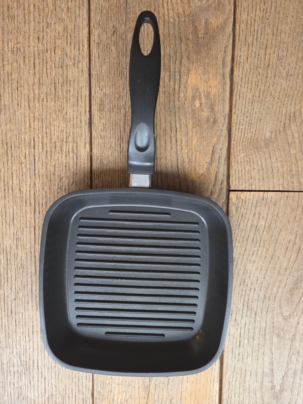 le Chef grilpan 24 CM ook voor inductie, Ophalen of Verzenden, Rvs