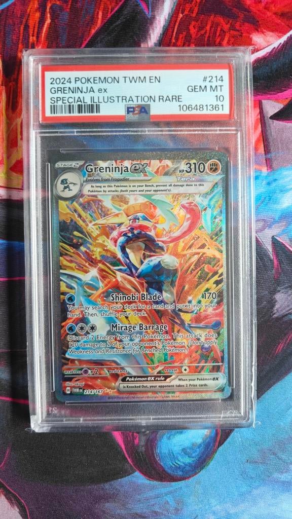 Greninja 214 psa 10, Ophalen of Verzenden, Nieuw