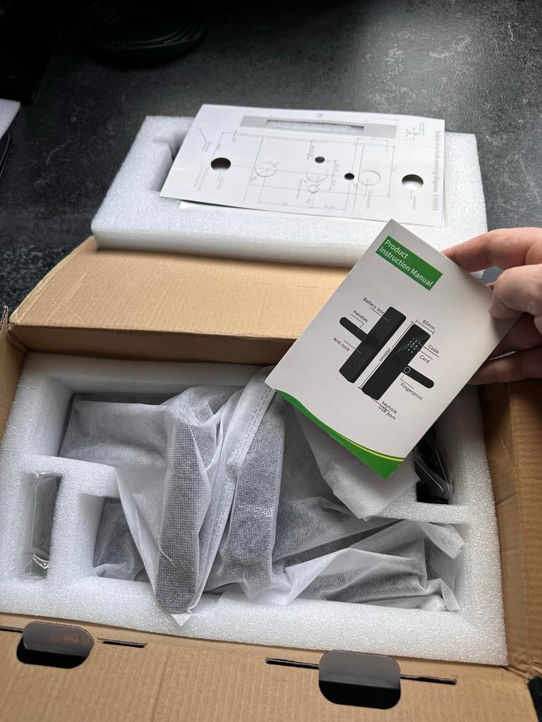 Smartlife Smartlock Deurklink met Vingerprint & Code, Doe-het-zelf en Verbouw, Hang- en Sluitwerk, Ophalen of Verzenden, Nieuw