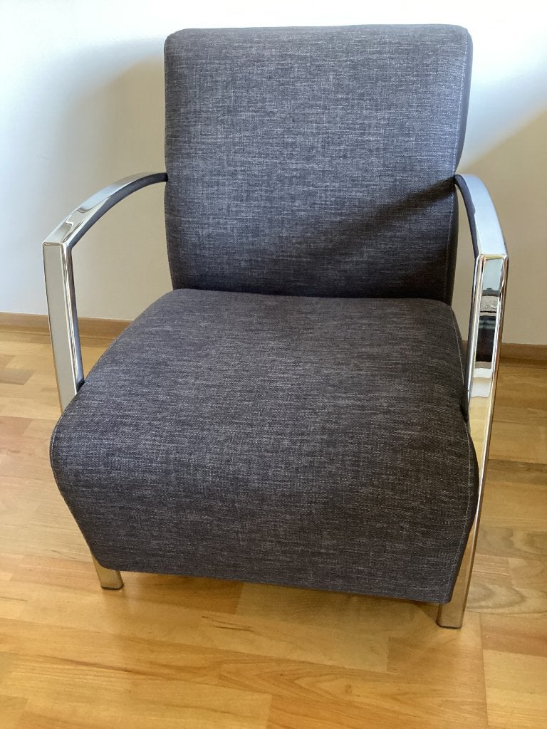 Fauteuil, Huis en Inrichting, Fauteuils, Ophalen, Leer, 75 tot 100 cm, Zo goed als nieuw