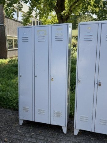 Metalen Lockerkasten - Vintage Industriële Stijl, Ophalen, Gebruikt, Industrieel