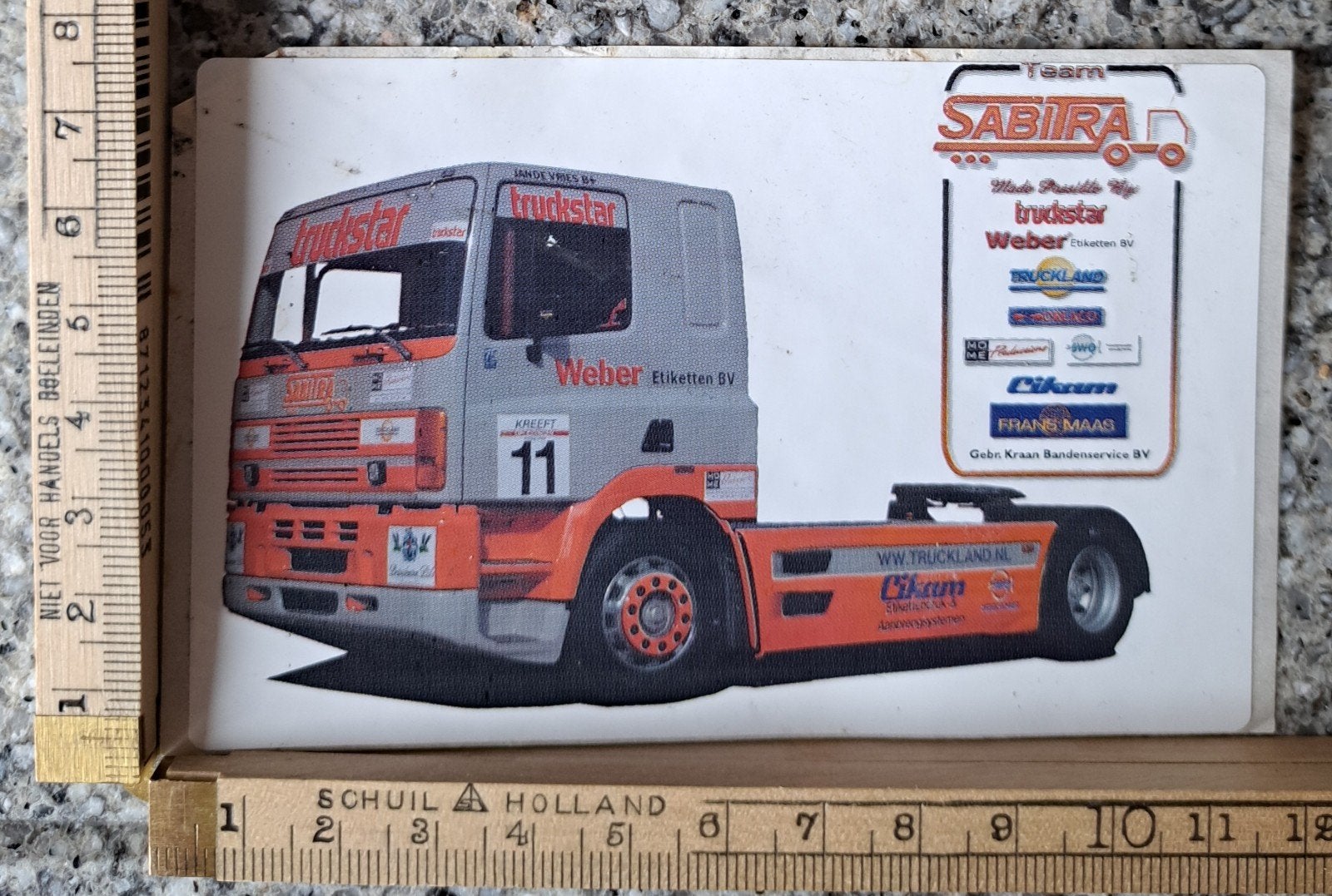 Vintage sticker race truck DAF 85 Racing autosport, Verzamelen, Ophalen of Verzenden, Zo goed als nieuw, Auto of Motor