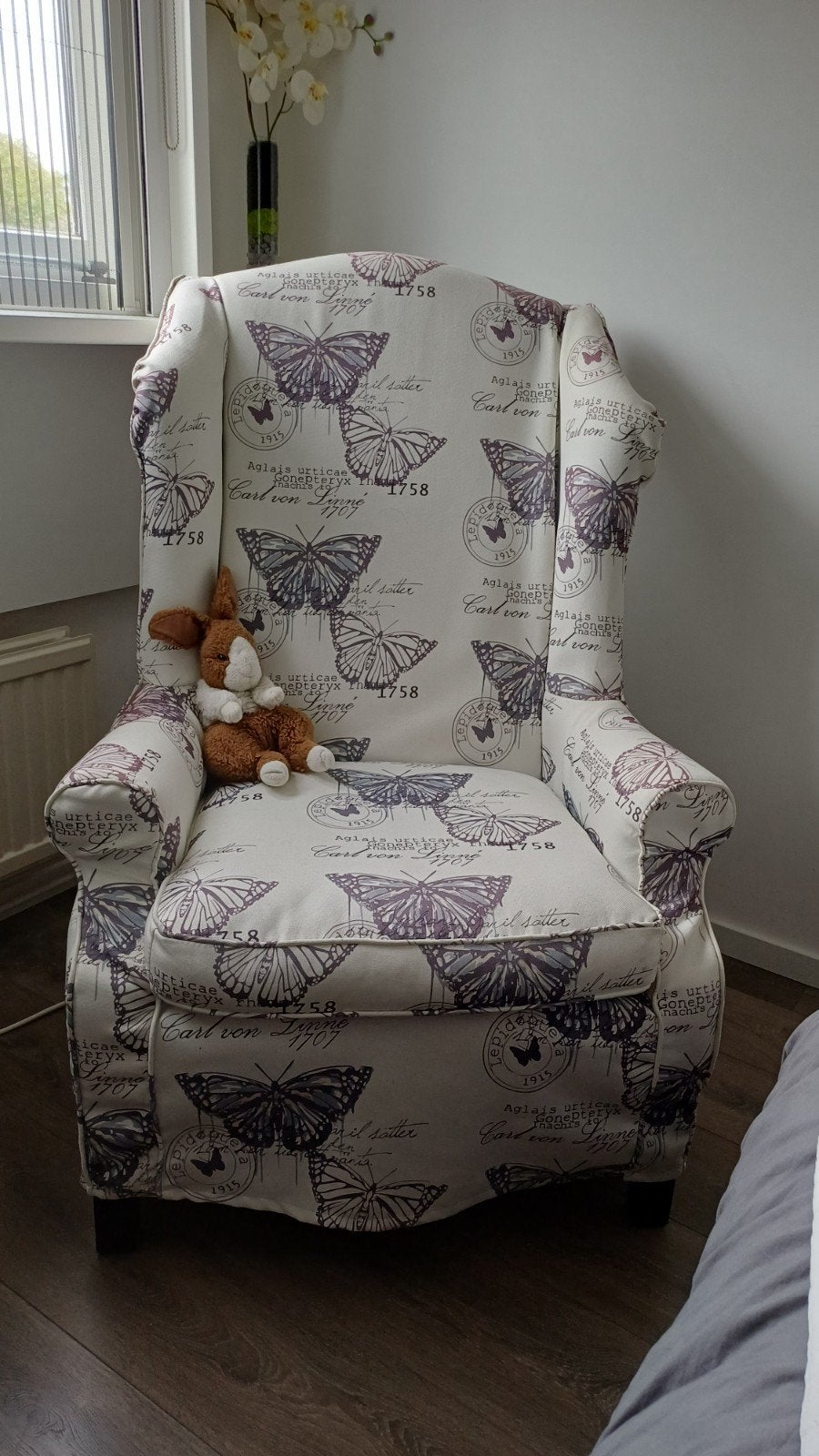 Leuke oortjesstoel/ oorfauteuil, Ophalen, Minder dan 75 cm, 75 tot 100 cm, Stof