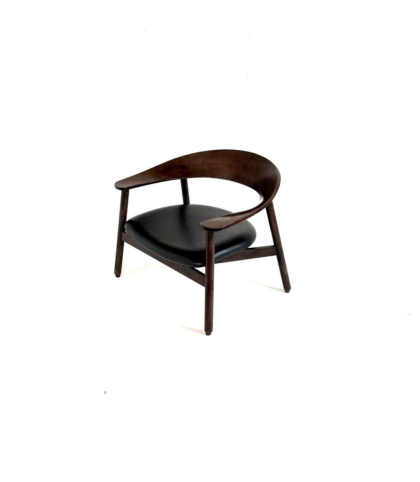 Deens design lounge fauteuil ‘102’, Henrik Bønnelycke ‘00, Vintage retro buisframe design rotan webbing papercord deens, Ophalen of Verzenden