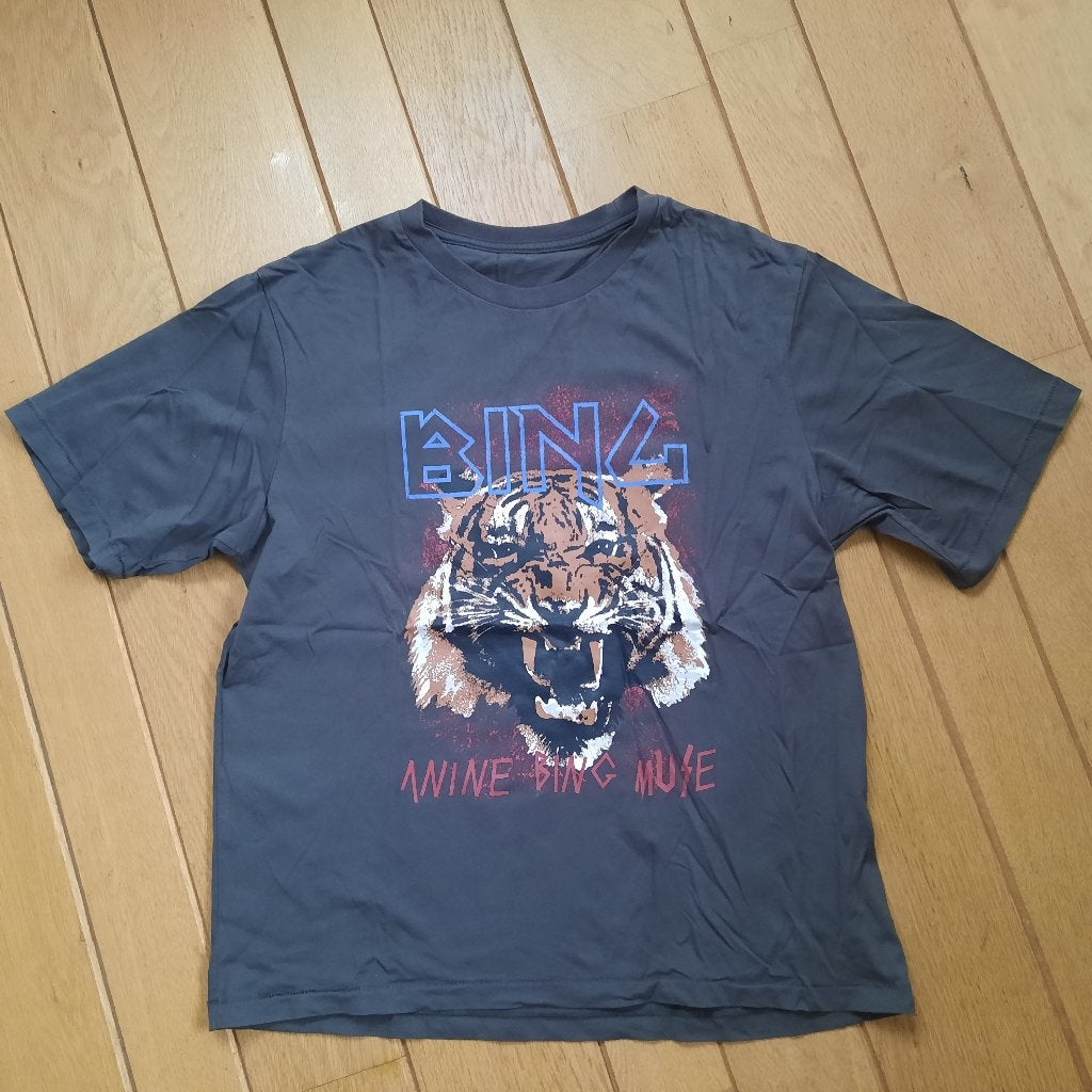 BING t- shirt bruin/grijs met leeuw maat M - nieuw -, Nieuw, Ophalen of Verzenden, Korte mouw, Grijs