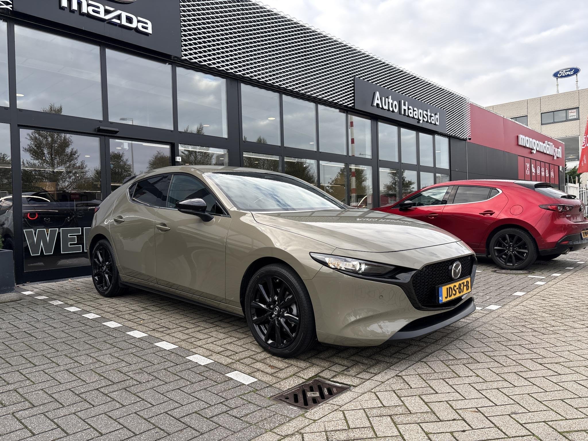 Mazda 3 2.0 e-SkyActiv-X M Hybrid 186 Nagisa BTW Auto / Gara, Auto's, Verwarmde buitenspiegels, Bruin, Origineel Nederlands, Bedrijf