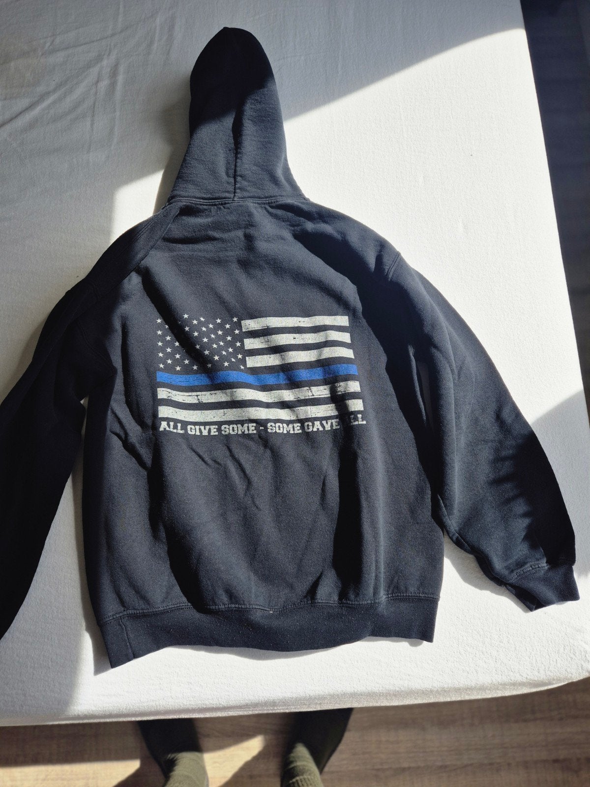 Thin Blue Line police hoodie, Ophalen of Verzenden, Zo goed als nieuw, Maat 48/50 (M), Blauw