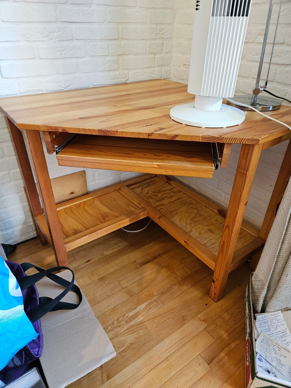Ikea Grenen hoekbureau,  moet weg, Huis en Inrichting, Bureaus, Ophalen, Gebruikt, Scandinavisch, Hout