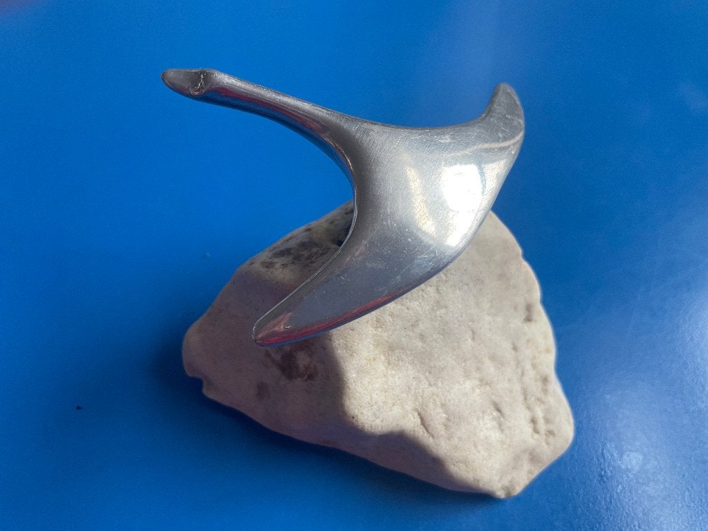 aluminium sculptuur vliegende gans van Gordon Hoselton, Ophalen of Verzenden, Gebruikt, Dier