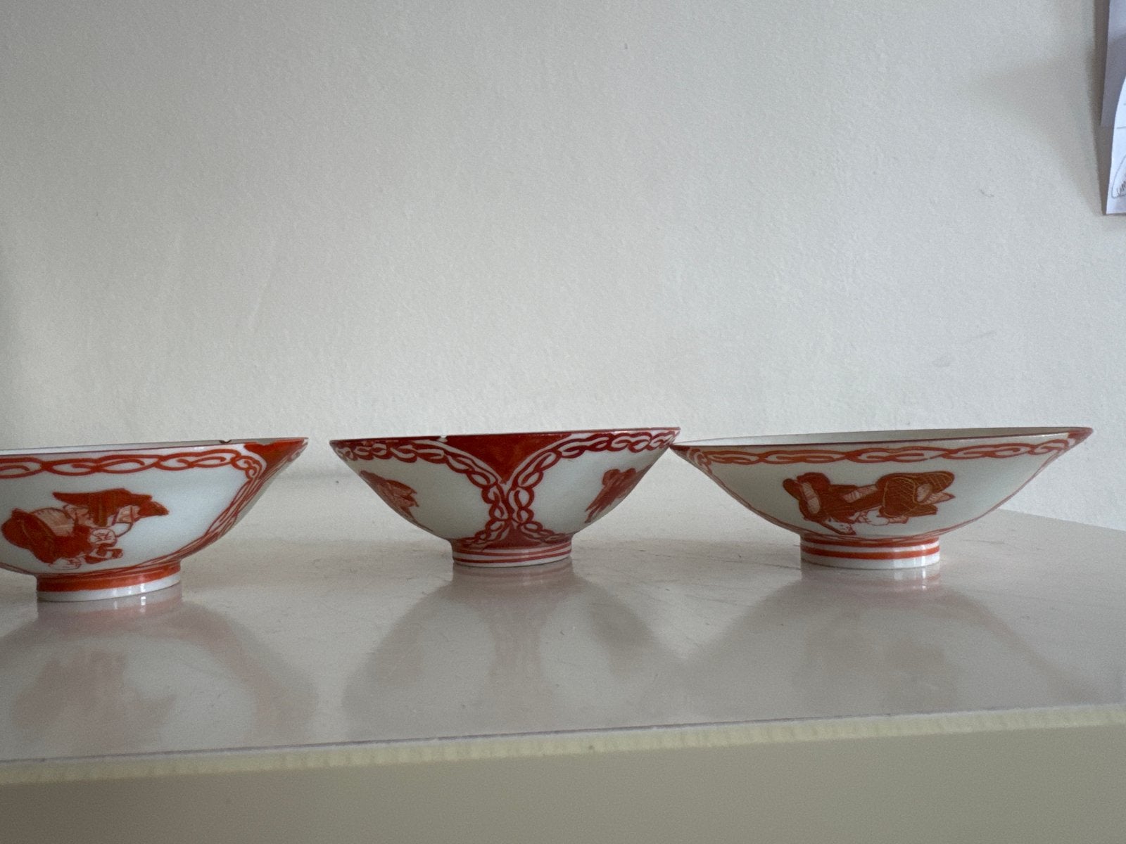 Set van 3 antieke Japanse porseleinen kommen, Antiek en Kunst, Ophalen of Verzenden