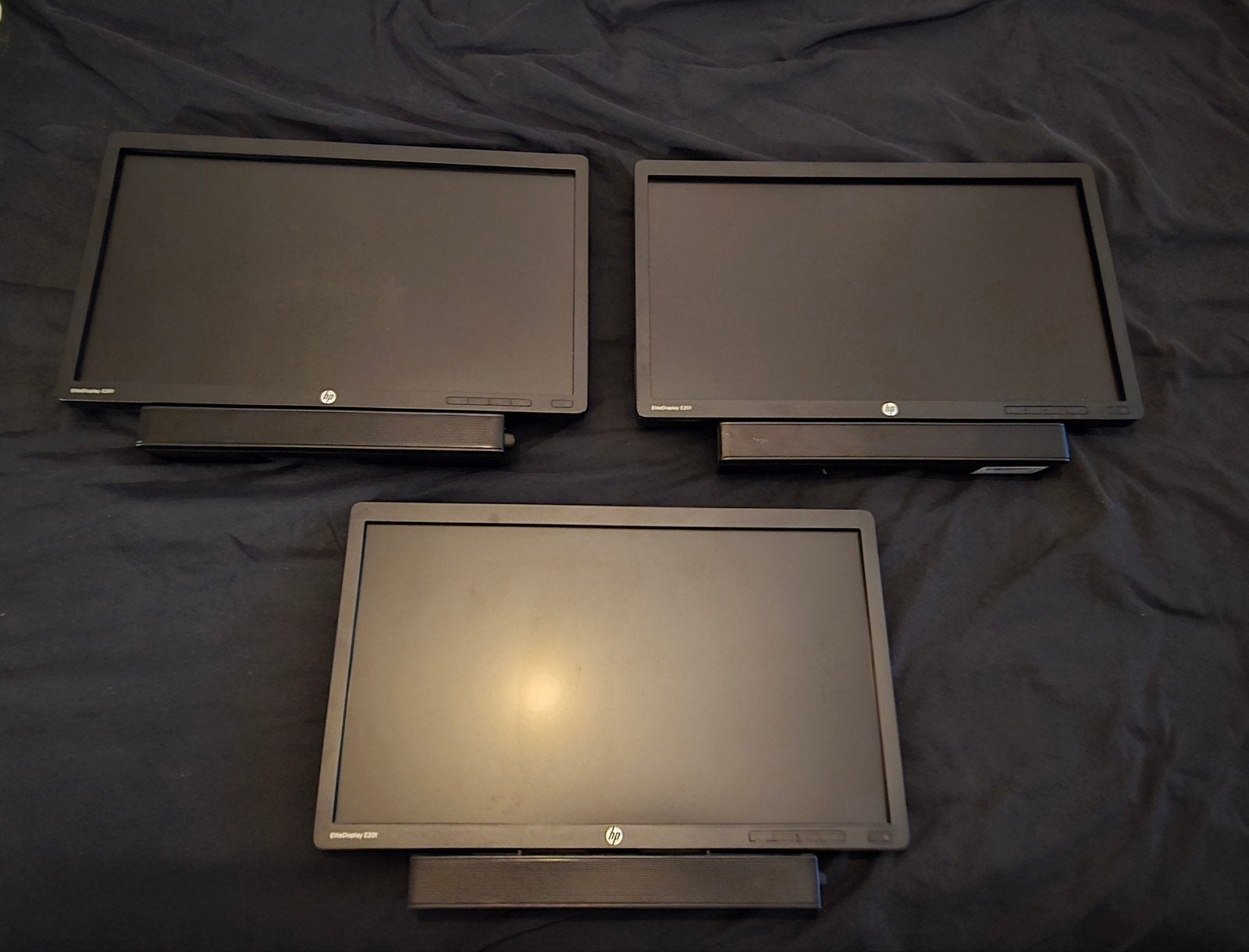 3 stuks Hp elitedisplay E201 met geluidsbar zonder voet, Computers en Software, Monitoren, Ophalen of Verzenden, Onbekend, Overige resoluties