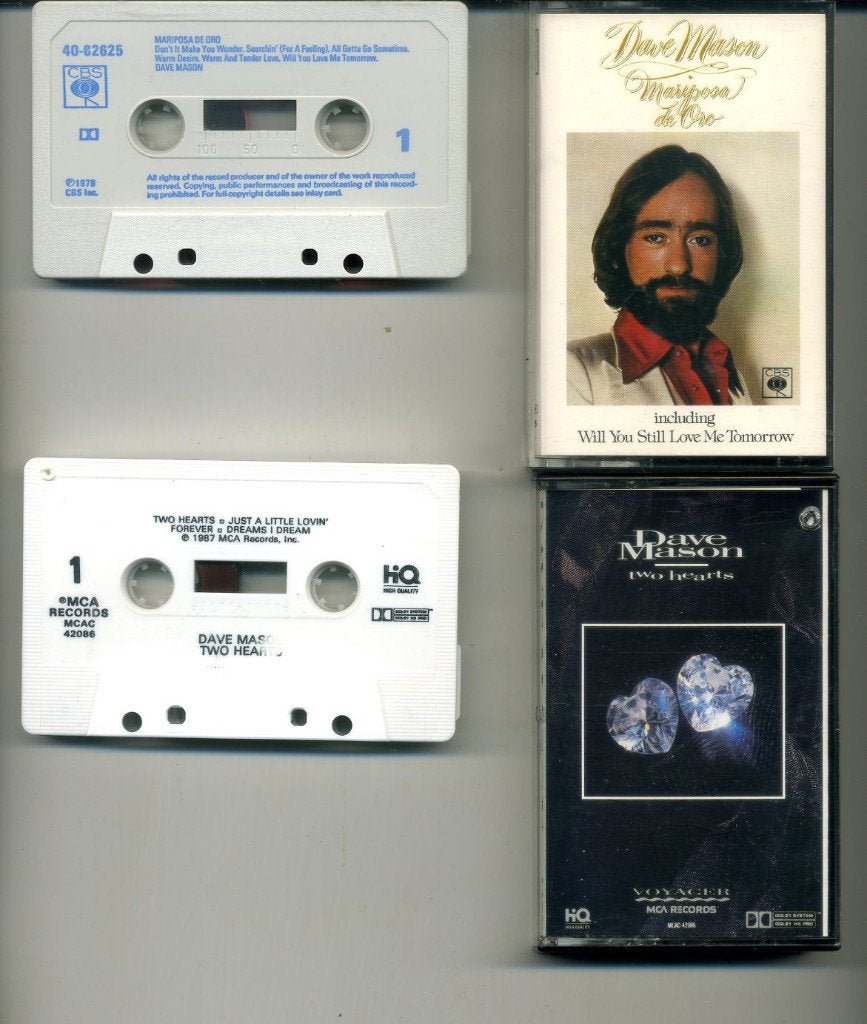 Dave Mason 2 cassettes €4,50 per stuk 2 voor €8 ZGAN, 2 t/m 25 bandjes, Ophalen of Verzenden, Zo goed als nieuw, Origineel