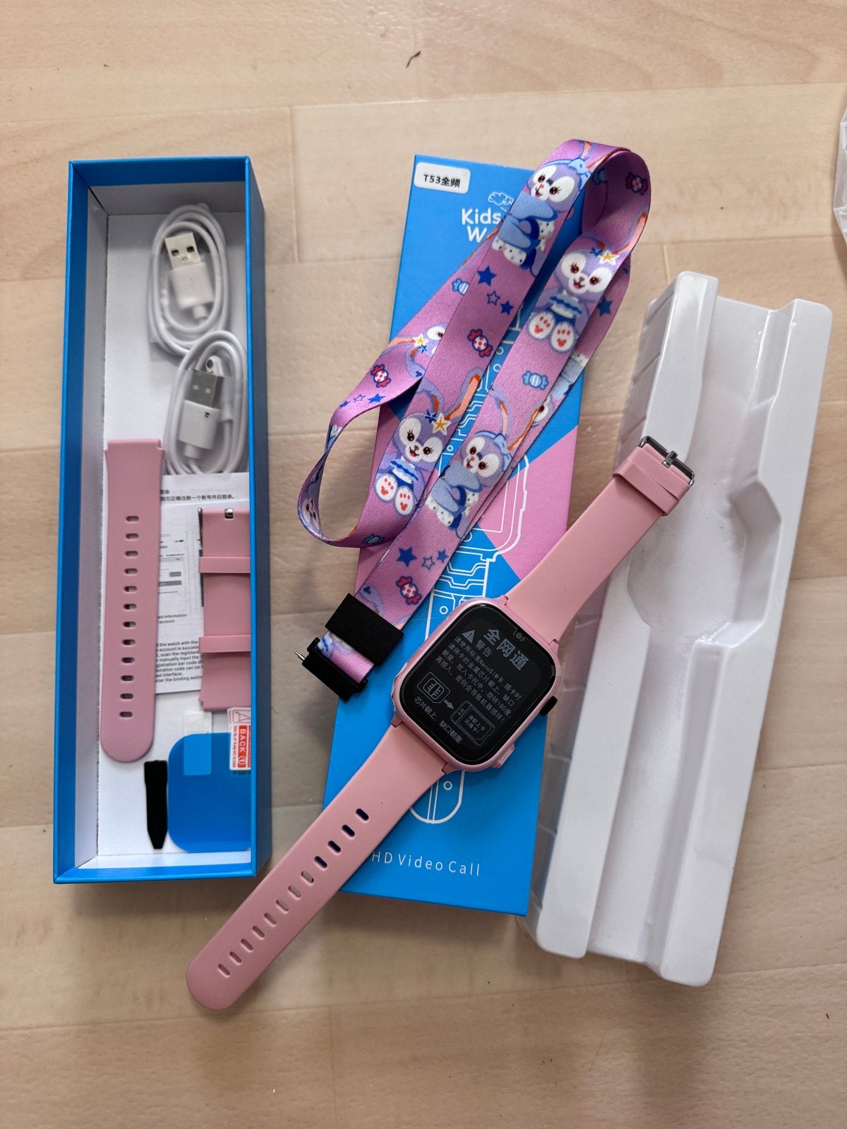 Kids Smartwatch met HD Videobellen en GPS, Sieraden, Tassen en Uiterlijk, Horloges | Kinderen, Ophalen, Nieuw, Roze, Meisje