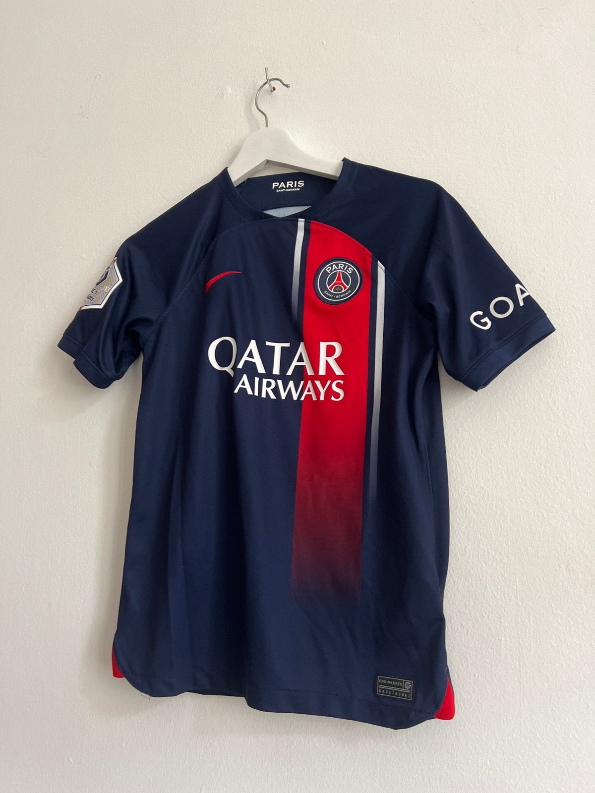 PSG Thuisshirt 2022/2023 Mbappé 7 - Maat L, Maat L, Ophalen of Verzenden, Zo goed als nieuw, Shirt