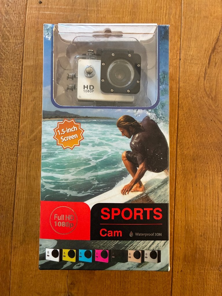 Waterproof Sport Camera Full HD. Nieuw in verpakking., Overige typen, Nieuw, Ophalen of Verzenden, Overige Merken