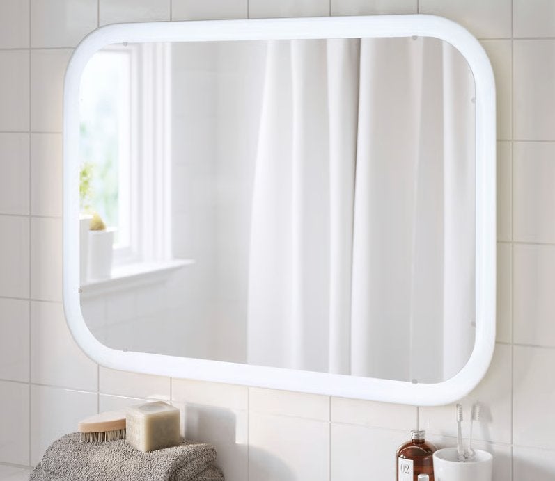 IKEA STORMJORM spiegel, Ophalen, Zo goed als nieuw, Minder dan 100 cm, Rechthoekig