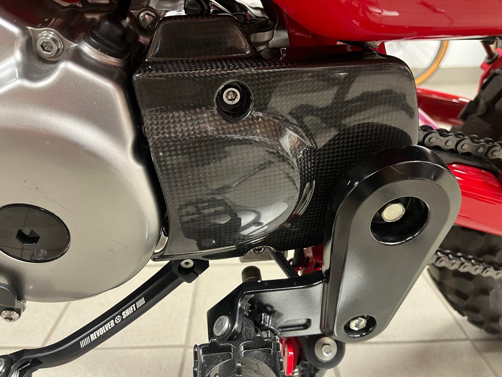 Carbon Fiber Motorblok Cover voor Honda monkey 125, Ophalen, Gebruikt