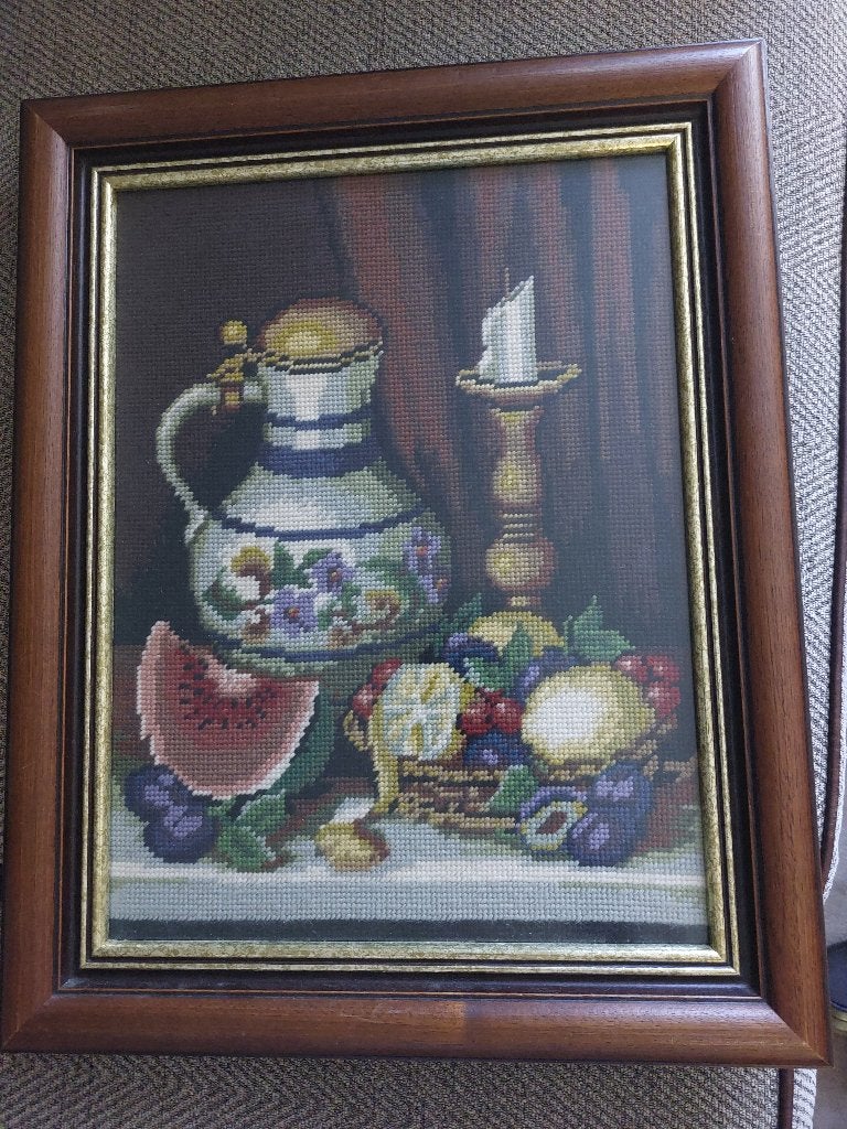 Geborduurd schilderij, Ophalen, Minder dan 50 cm, Zo goed als nieuw, Schilderij