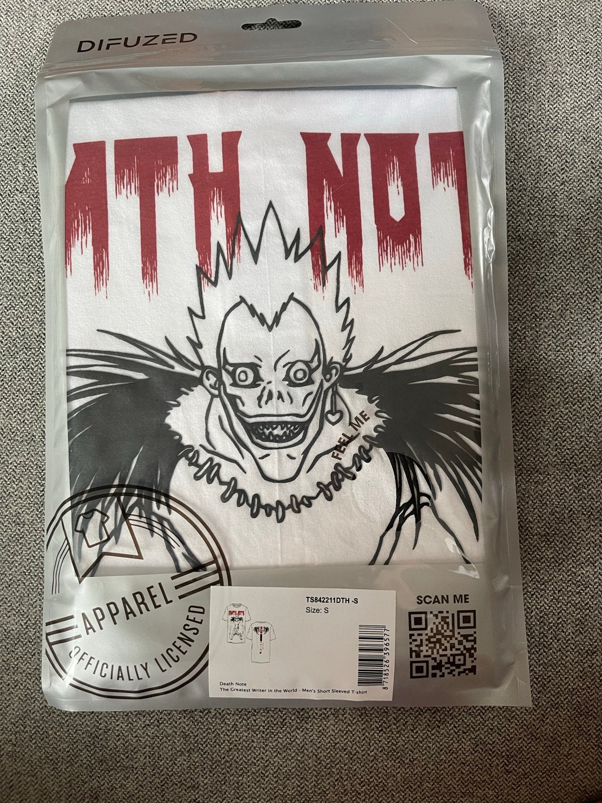 Death Note T-shirt - Ryuk - Maat S - Nieuw, Kleding | Heren, T-shirts, Ophalen of Verzenden, Nieuw, Maat 46 (S) of kleiner, Wit
