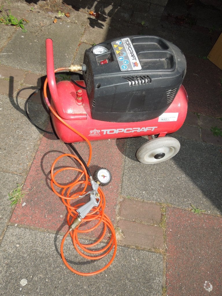 Topcraft Compressor Brico 8 Var CE 10B XYZ310NL, Ophalen, Gebruikt, 6 tot 10 bar, Minder dan 200 liter/min