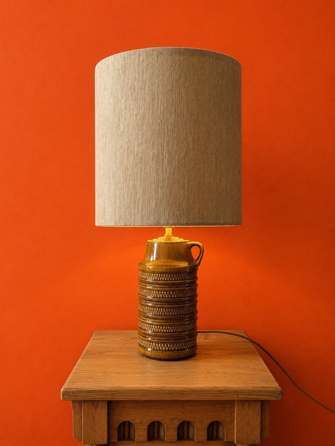 Vintage West-Duitsland vaaslamp - Uniek handgemaakt design, Ophalen of Verzenden