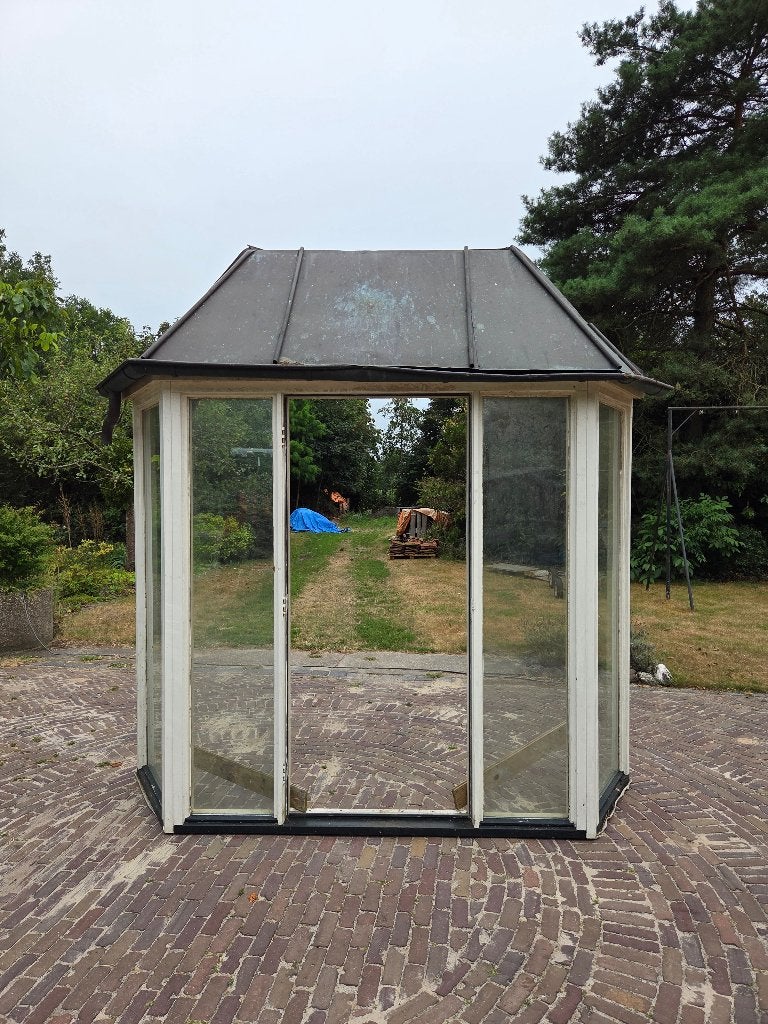 Erker kozijn met loopdeur, Ophalen, Gebruikt, Overige typen, Inclusief glas