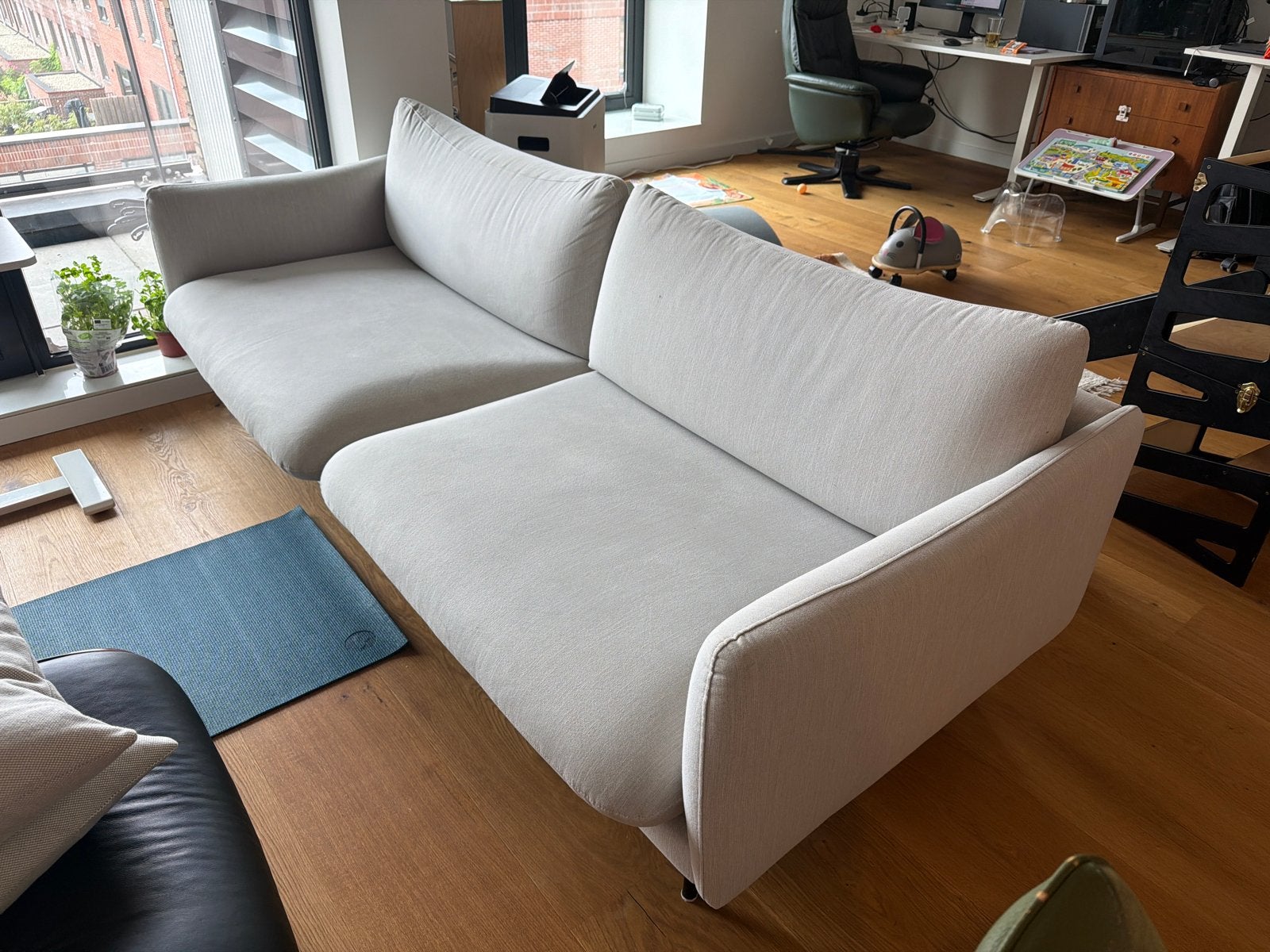 WESTWING 3-zits bank Moby in goede staat, Huis en Inrichting, Ophalen, Tweepersoons, 75 tot 100 cm, Zo goed als nieuw