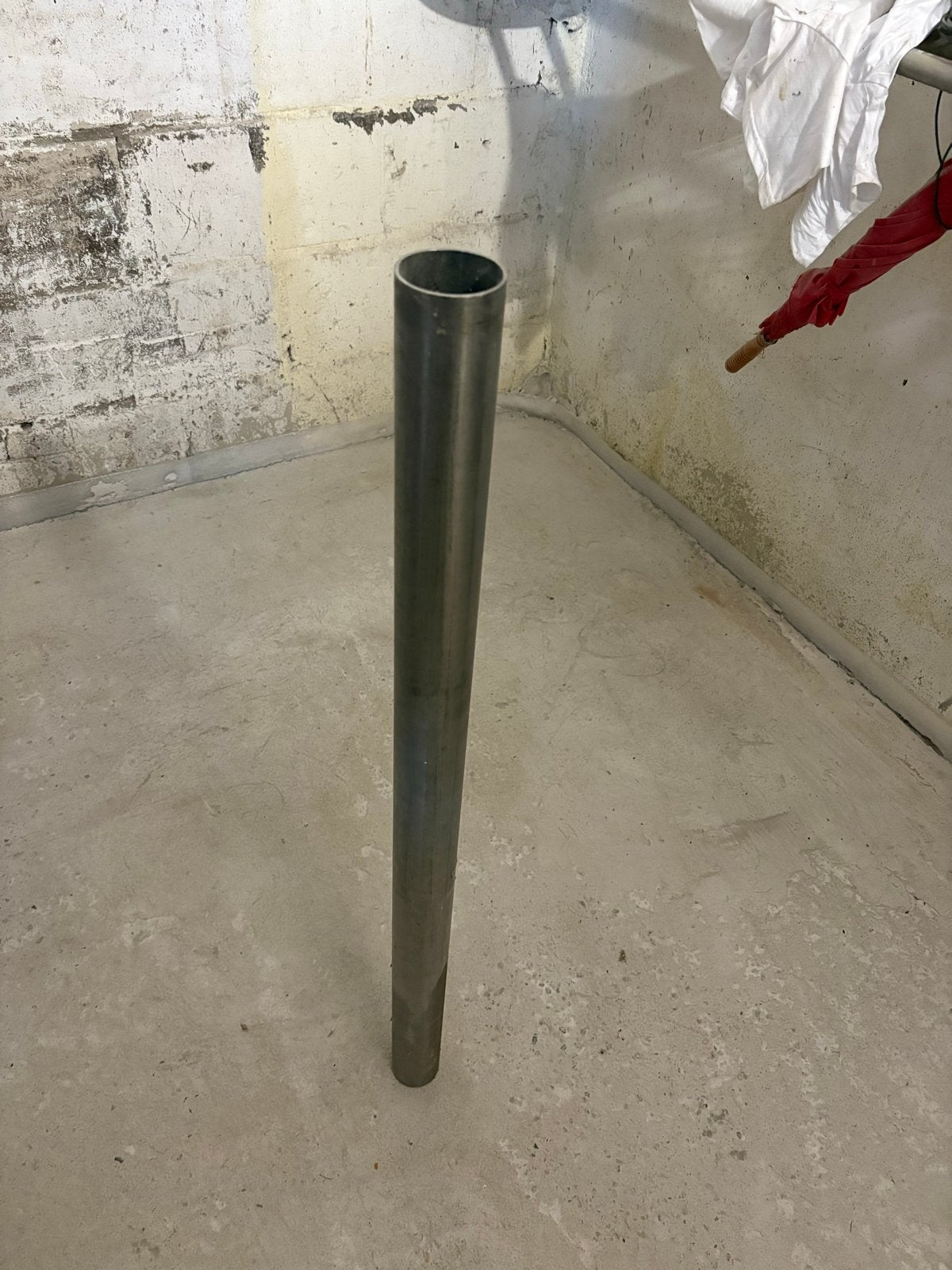 RVS Buis 1095mm lang, Ø64mm, 3mm dik, Doe-het-zelf en Verbouw, Metalen, Ophalen, Gebruikt