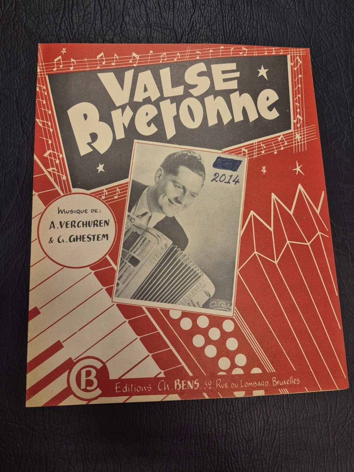 Valse Bretonne bladmuziek - A. Verchuren & G. Ghestem, Gebruikt, Wereldmuziek, Piano, Ophalen of Verzenden