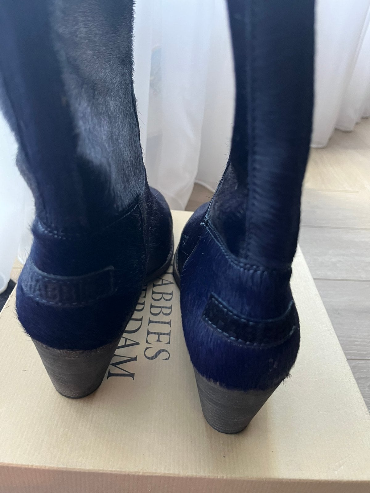 Shabbies enkellaarsjes met hak maat 40, Kleding | Dames, Shabbies Amsterdam, Blauw, Overige typen, Nieuw