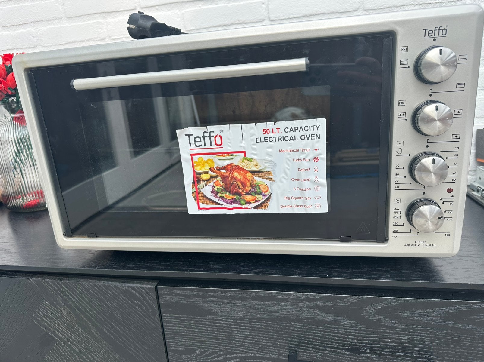Teffo losstaande oven 50ltr, Witgoed en Apparatuur, Ovens, Ophalen, 45 tot 50 cm, Gebruikt, Heteluchtoven