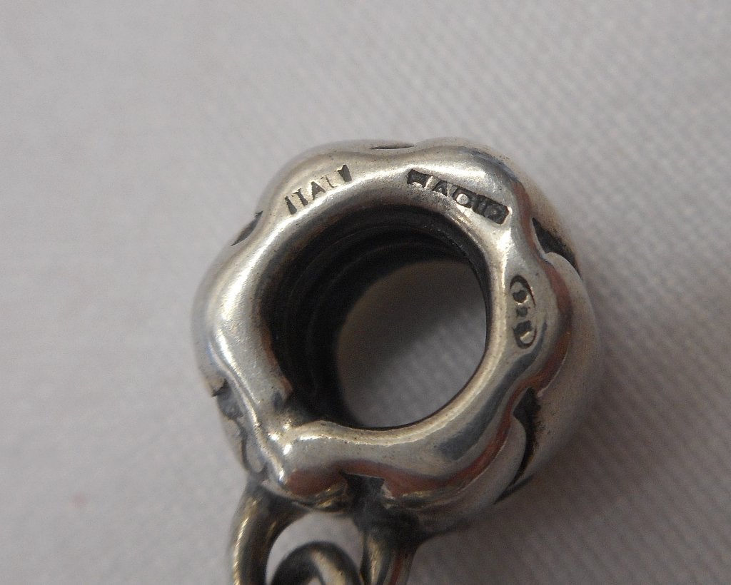 Zilveren mooie Bacio Charm bedel nr.1164, Overige merken, Verzenden, Zo goed als nieuw, 1 bedel