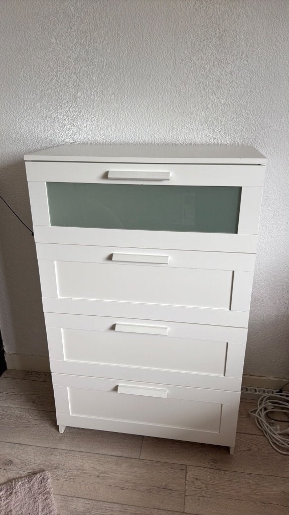 Ikea brimnes ladenkast, Ophalen, 50 tot 100 cm, Zo goed als nieuw, 3 of 4 laden