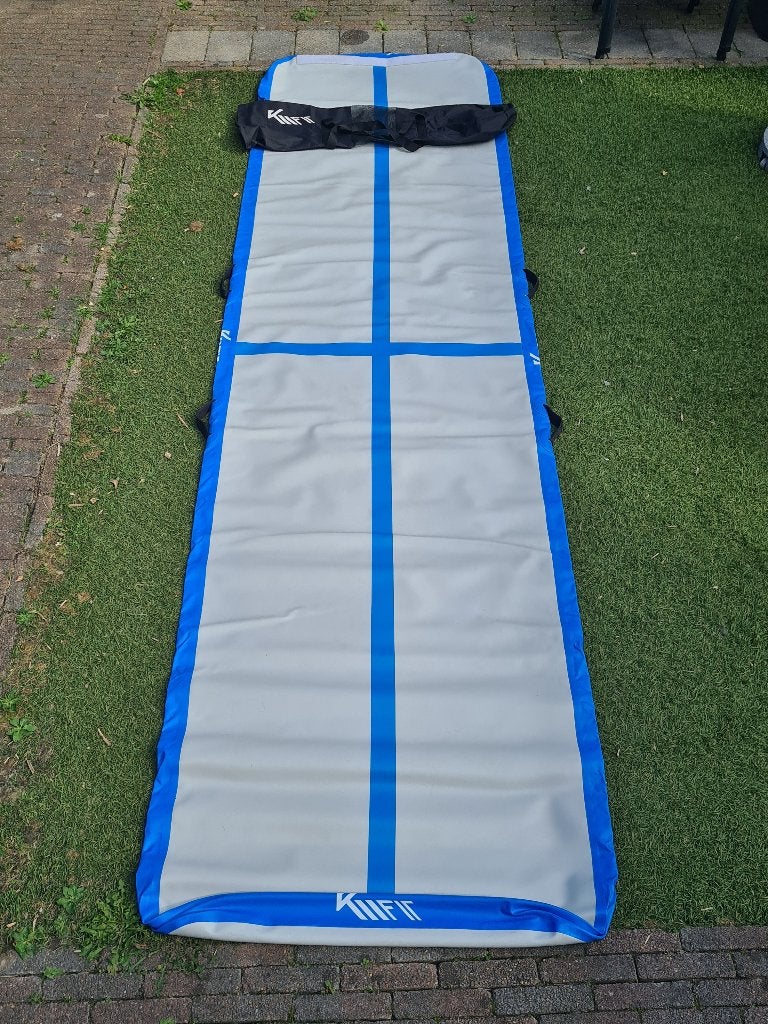 KM-Fit AirTrack Gym Mat 4 meter, Sport en Fitness, Fitnessmaterialen, Ophalen, Zo goed als nieuw, Fitnessmat