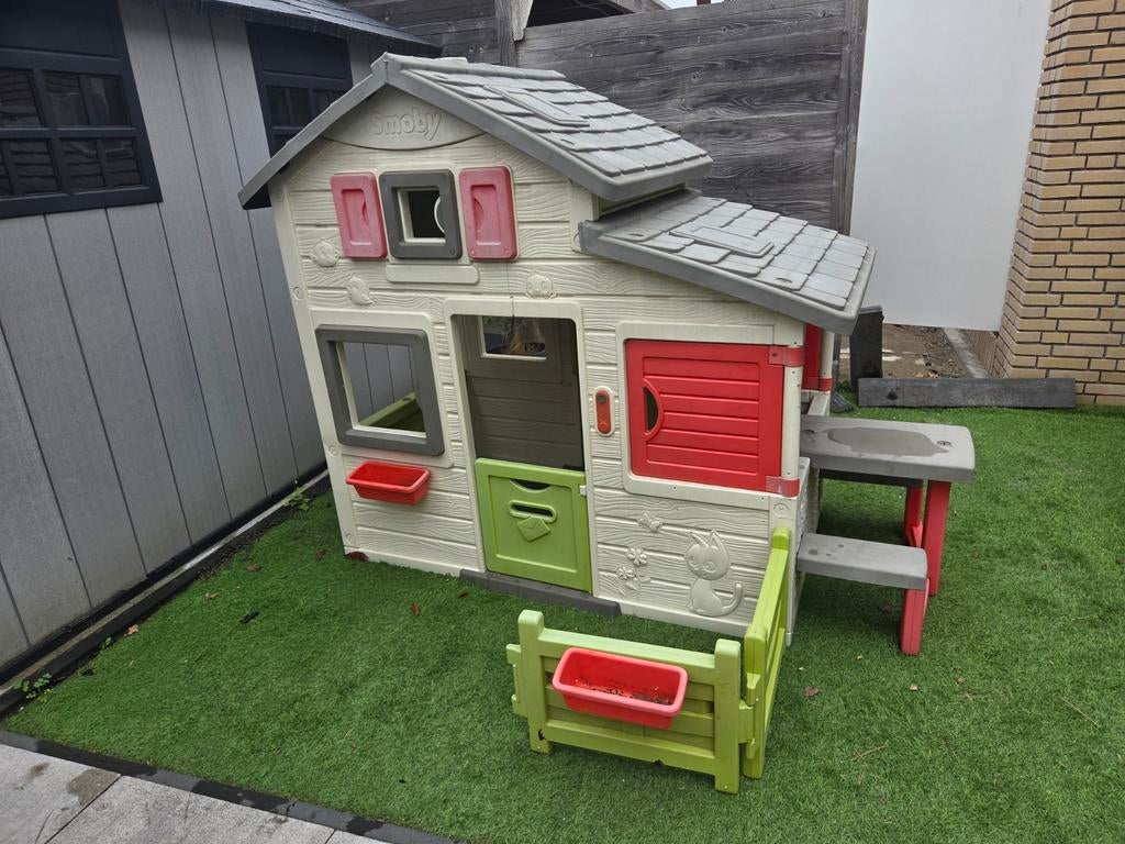 Smoby speelhuis buiten, Ophalen, Gebruikt, Kunststof