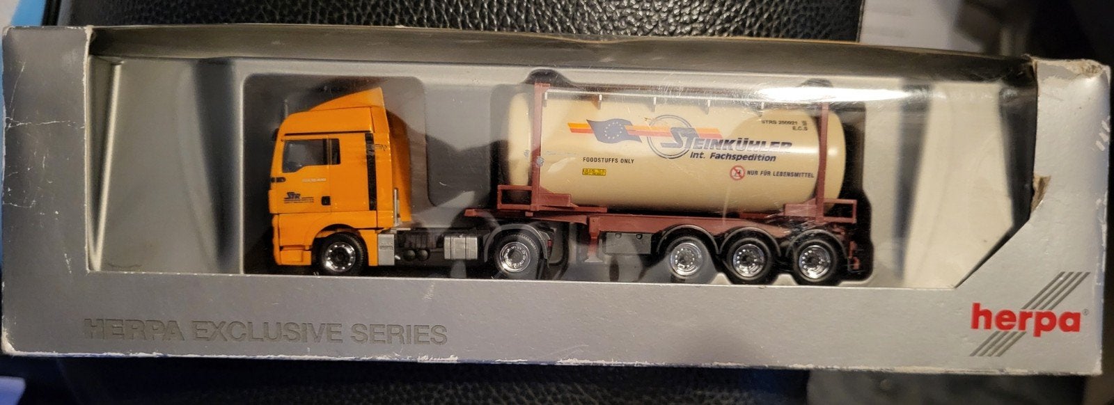 MAN Truck, Steinkühler tankcontainer, Hobby en Vrije tijd, Ophalen of Verzenden, Nieuw, Bus of Vrachtwagen, Herpa