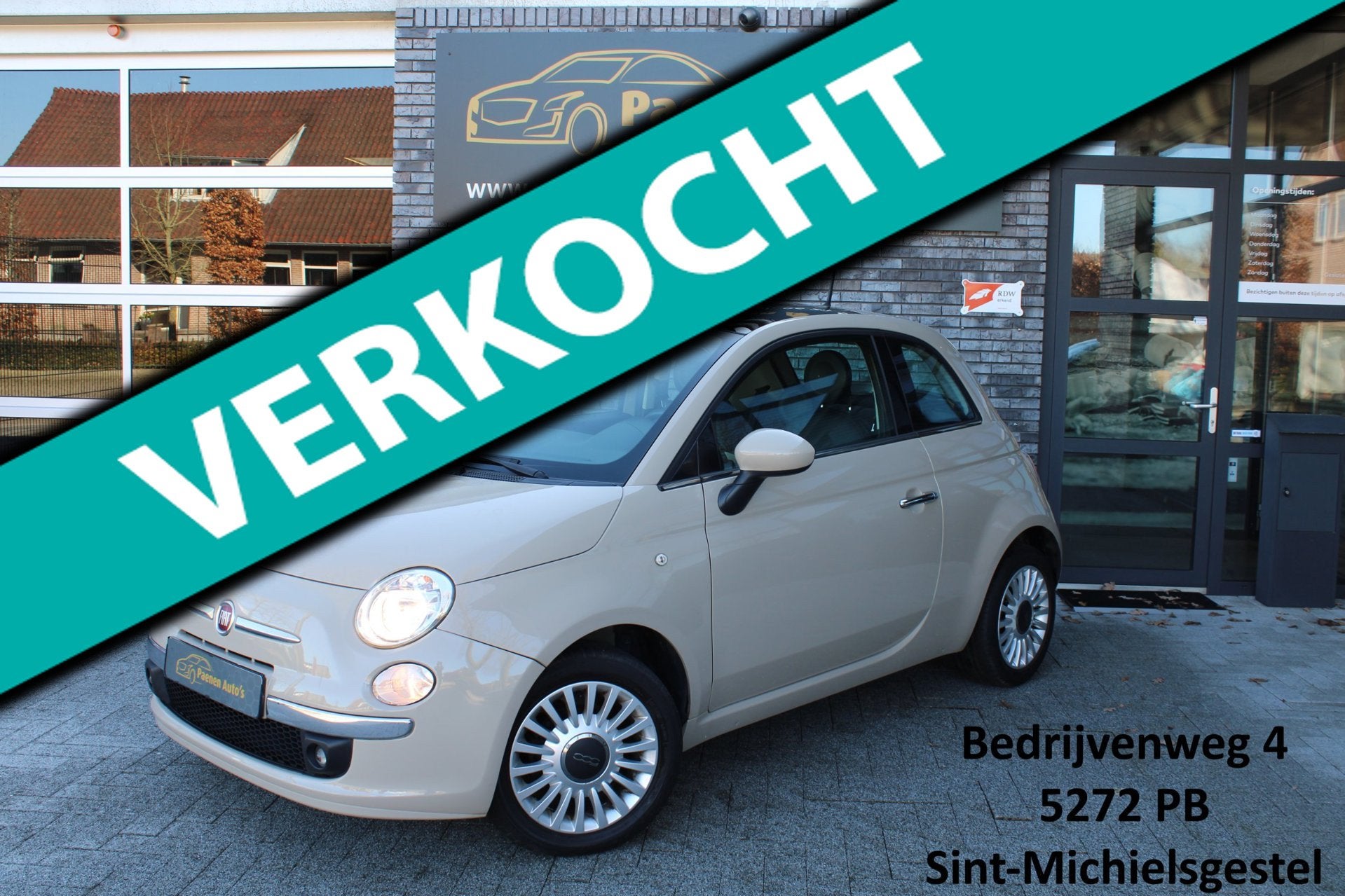 Fiat 500 1.2 Lounge Cappuccino, Leer, City Automaat, Multist, Auto's, Fiat, 15 km/l, Gebruikt, Leder, Bedrijf