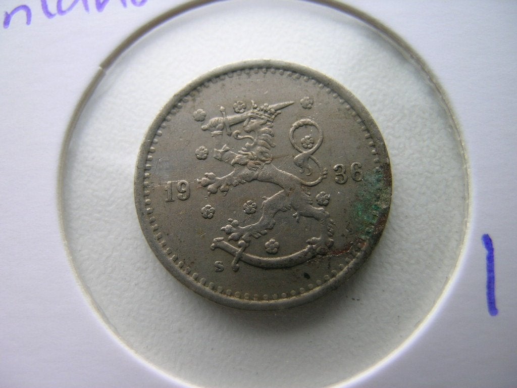 50 Pennia 1936 Finland, Ophalen of Verzenden, Overige landen, Losse munt