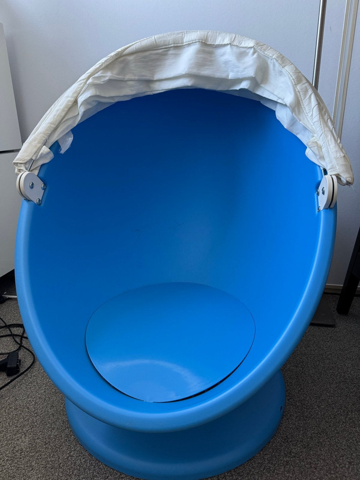 IKEA PS LÖMSK Draaistoel - Blauw met kap, Ophalen, Kunststof, Gebruikt, Blauw