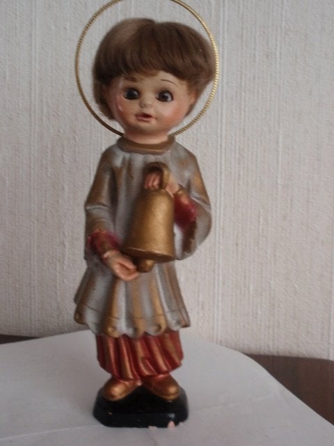 Beeld Misdienaar met echt haar en glasogen, Ophalen of Verzenden, Gebruikt, Religie