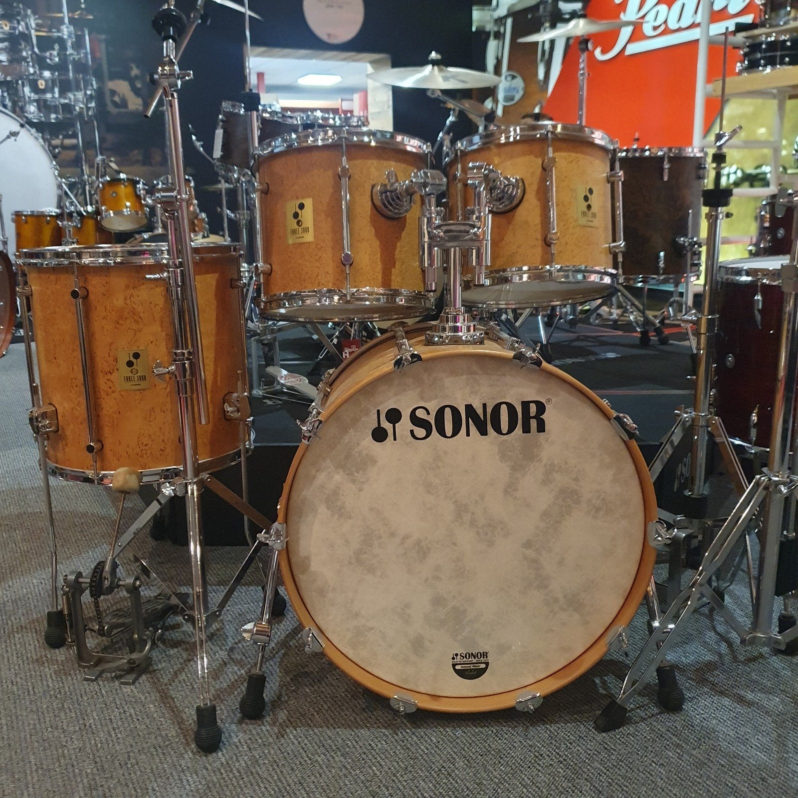 Sonor Force 3000 in Scandinavisch birch: in nieuwstaat!, Ophalen of Verzenden, Zo goed als nieuw, Sonor