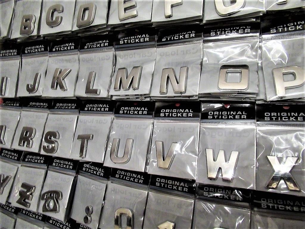 3-D Chrome Cijfers & Letters voor alle doeleinden..Nieuw, Ophalen of Verzenden
