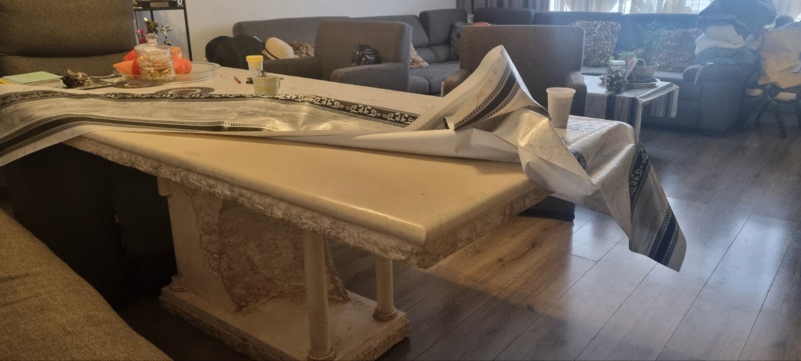 Complete Fosiel Meubels Set: Eethoek, Salontafel, TV-kast, Ophalen