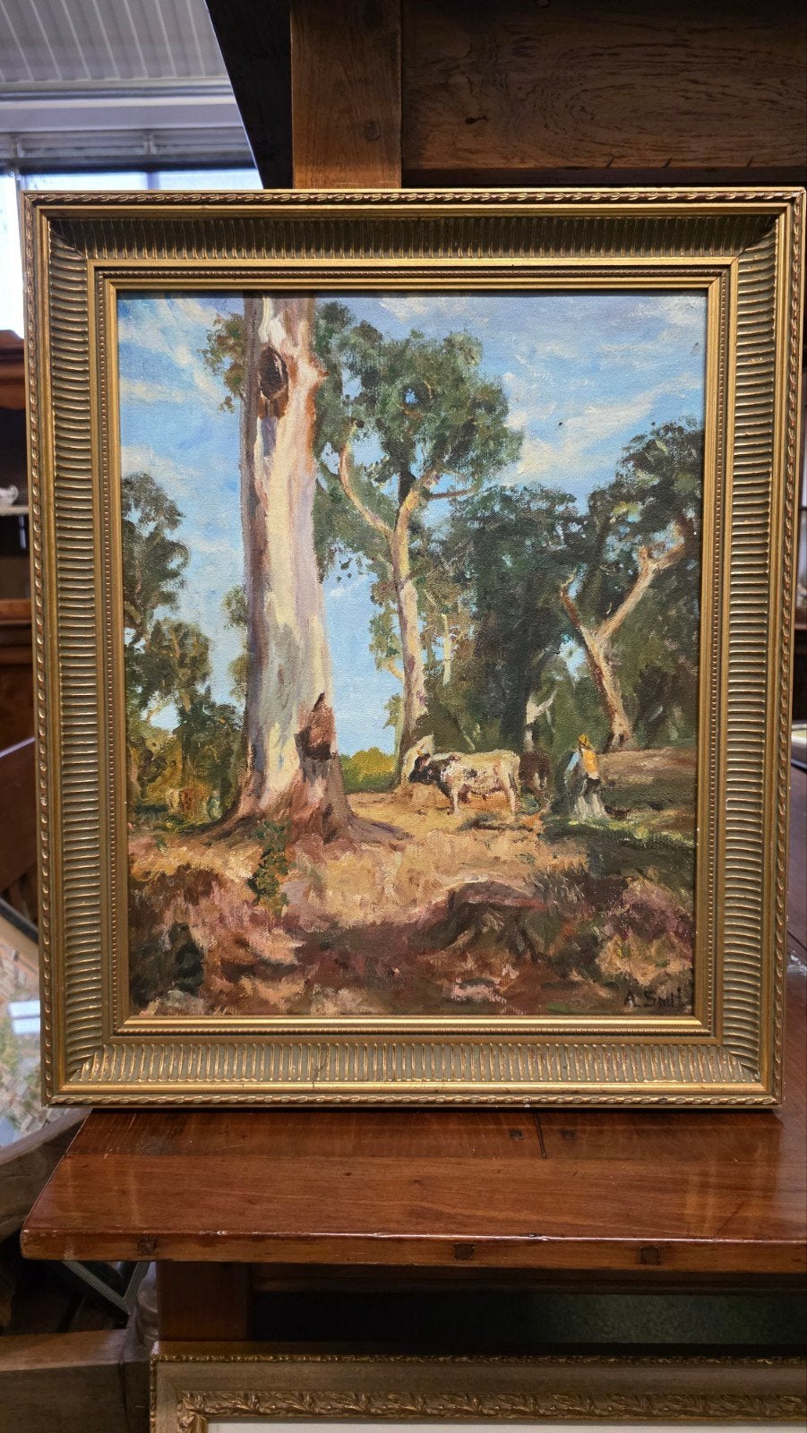groot antiek gesigneerd schilderij, Ophalen