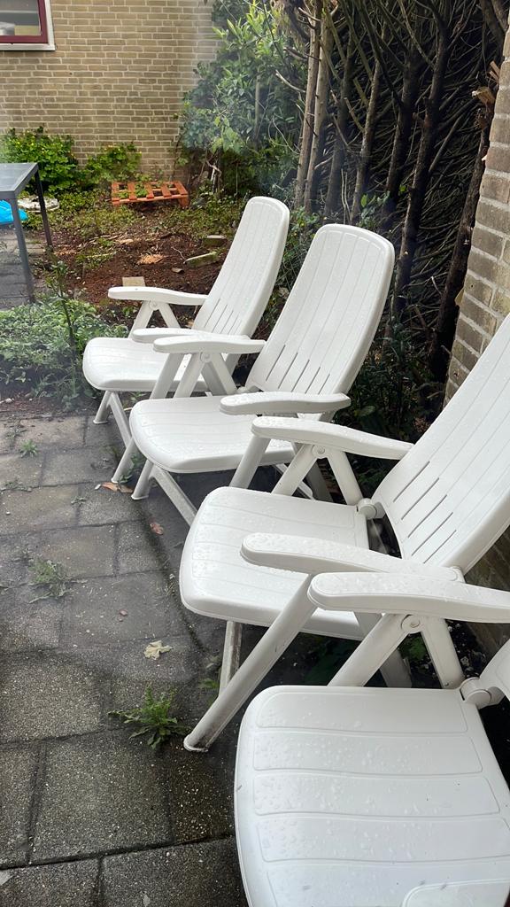 6 klap tuinstoelen en tuinset, Ophalen of Verzenden, Zo goed als nieuw, Kunststof